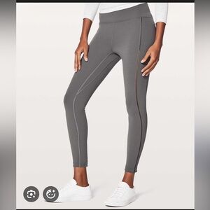 Lululemon Create your Calm 7/8 tight high rise leggings dark gray shadow 8